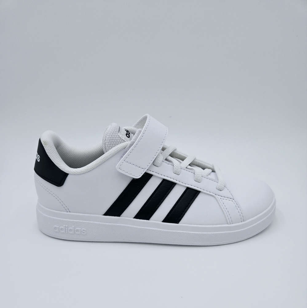 Adidas Grand Court 2.0  White/Black Sneakers Kid's GW6521  #B16